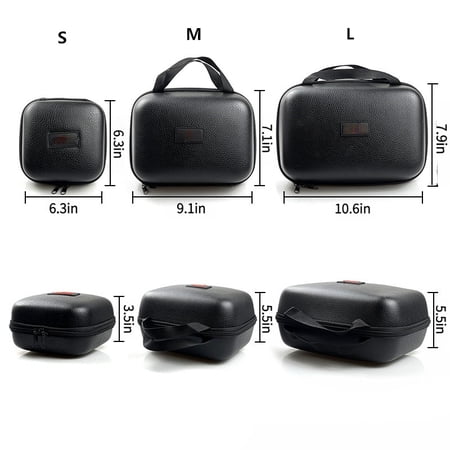 Ron Shockproof Spinning Baitcasting Reel Bag : Waterproof EVA Hard Shell Double Sided Egg Crate Foam Lined Organizer for Outdoor Fishing Tackle Storage for Adults Men Women