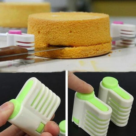 

2pcs 5 Layers DIY Cake Bread Cutter Leveler Slicer Cutting Fixator Tools