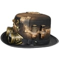 thumbnail image 3 of Sombrero Steampunk, sombrero de copa para cosplay, dibujos animados, anime, cosplay, fieltro, 3 of 4