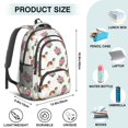 thumbnail image 4 of Saint Bernard and Roses White Pattern Backpack for School, Cute School Bag with Adjustable Shoulder Straps and Padded Back, 16.9"x12.6"x5.9", 4 of 4