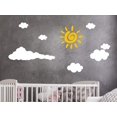 thumbnail image 2 of Calcomanías De Pared De Nube De Sol, Pegatinas De Vinilo Removibles Para Pared Para Niños, Bebés, Niñas, Dormitorio, Guardería, Arte De Pared A66 (Amarillo Blanco), 2 of 5