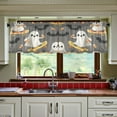 thumbnail image 3 of Yayeee Kitchen Curtains Tier Set of 2 Light Filtering 57"x36" Over Sink Window Panels, Cute Ghosts, 3 of 7