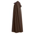 thumbnail image 3 of Men's Cloak Tie-Front Lightweight Long Cape Breathable Casual Medieval Cape Feastivel Outfits Free Size, 3 of 4