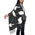 thumbnail image 4 of Sikiie Fashionable Goose Shawl Wraps Big Scarf Tassel Fall Winter Thick Scarf Warm Shawl Women Fall Gifts, 4 of 8