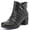 BlackPU 303, variant on Women's Slouchy Riding Ankle Booties, Round Toe Casual Versatile Comfort Short Boots