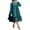 Green, variant on Vonda Women's Vintage Ruffle Hem Dress, Casual Loose Calf-Length Dress, Sizes S-5XL, Black