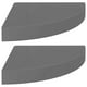 thumbnail image 1 of Estantes de esquina flotantes VidaXL, color gris brillante, juego de 2, 1 of 5