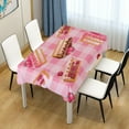 thumbnail image 7 of Coolnut Unbreakable Square Tablecloths with Dust and Wrinkle Resistance-60x108In, Pink Square Wedding Kitchen Picnic Buffet Holiday Party House Decor, 7 of 7