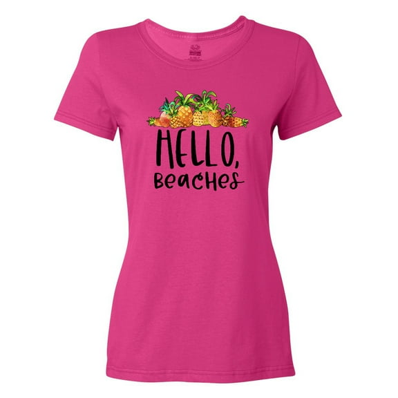 Inktastic Hello, Beaches Group of Pineapples Women's T-Shirt