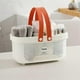 thumbnail image 5 of Cesta de almacenamiento de plástico con asa, bolsa de ducha portátil, organizador de cesta para baño, cocina, dormitorio universitario, D, 5 of 5