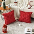 thumbnail image 3 of Christmas Throw Pillow Covers Soft Plush Jacquard Festivals Winter Cushion Case Decoration for Sofa Couch Bedroom Living Room Home Decor, Ornament Storage, 24 x 24 Inch 1 Pack, 3 of 10
