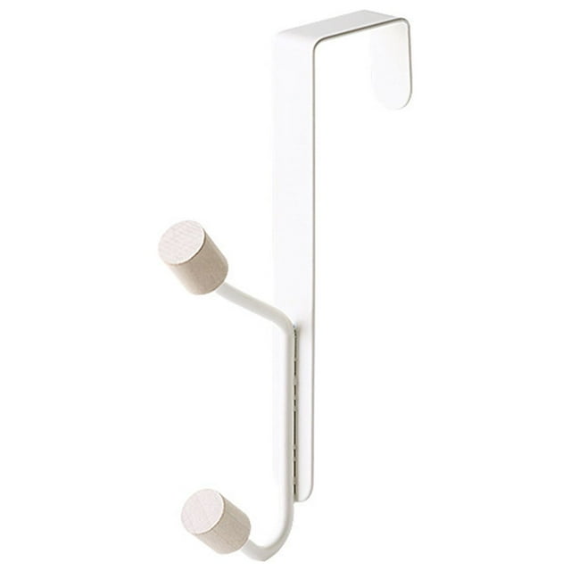 yulier Over The Door Hooks, Towel Racks for Bathroom with 2 Hooks, Over The Door Storage Organizer Heavy-Duty Rack for Hanging Clothes, Coats, Hats, Tote Bags
