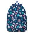 thumbnail image 1 of Cute Spiral Seashell Fish Nautical Travel Backpack – Lightweight Travel Backpack with Tropical Marine Design, Comfortable Carrying, Anti-theft Features for Daily Commuting and Beach Trips, 1 of 4