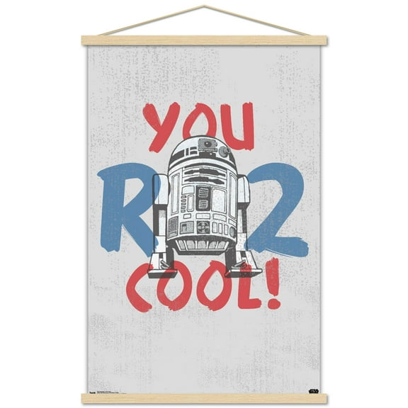 Star Wars: Saga - You R2 Cool Wall Poster with Wooden Magnetic Frame, 22.375" x 34"
