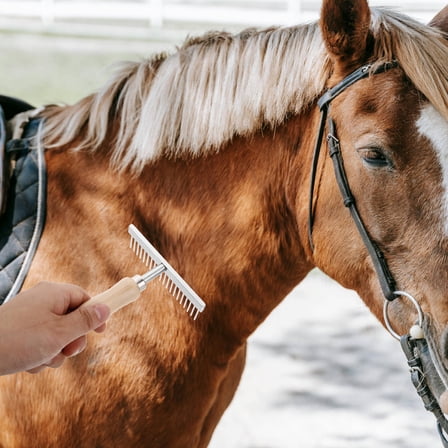 KAKOWELY Horse Grooming Brushes Kit 1Pcs Dematting Brush for Combing and Cleaning