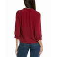 thumbnail image 2 of CeCe womens  3/4 Sleeve V-Neck Blouse, l, Red, 2 of 3