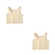 thumbnail image 1 of Chaleco corto Minnieouse para mujer camisetas sin mangas de verano ropa interior estirable sin mangas sin costuras Negro, 1 of 6
