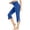 Blue, variant on Capri Pants for Women High Waisted Stretch Side Split Athletic Cropped Pant Lightweight Comfy Yoga Workout Capris