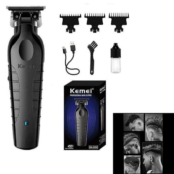 Kemei Men's Cordless Hair Clipper Electric Hair Clipper Zero Gap Trimmer Hair Cut