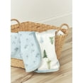 thumbnail image 4 of Modern Moments by Gerber Baby & Toddler Boys Reversible Plush Blanket, Blue Trees, 4 of 9