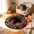 thumbnail image 3 of 3D Visual Halloween Welcome Mat, Non Polyester Decorative Doormat, Indoor Outdoor Seasonal Floor Rug for Front Porch Entryway Home Holiday Party Decor (D-32in), 3 of 3