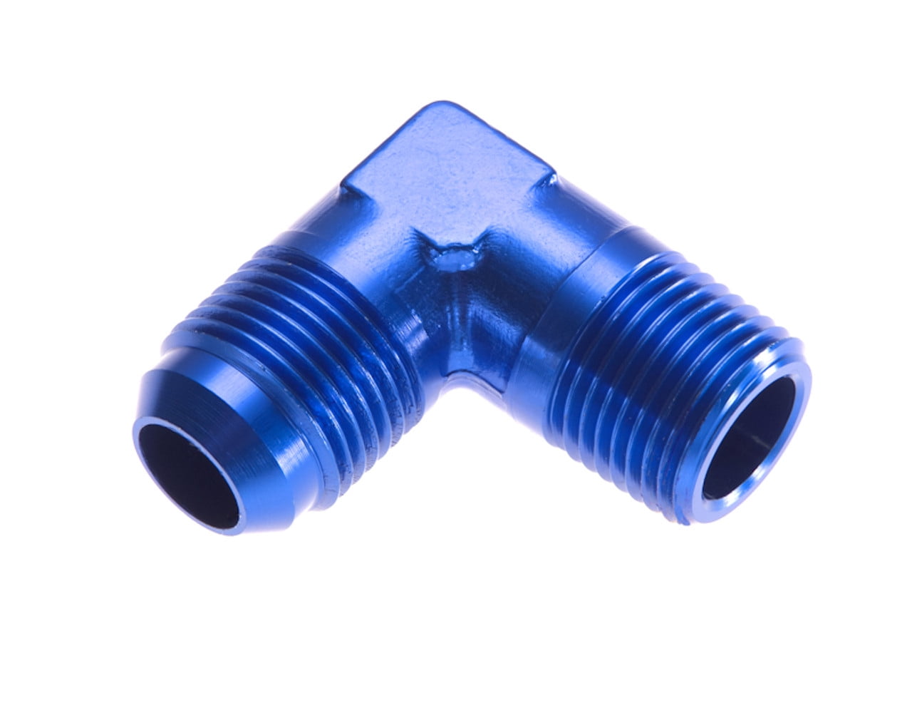-04 90 Degree Male Adapter to (1/4") NPT Male - Clear