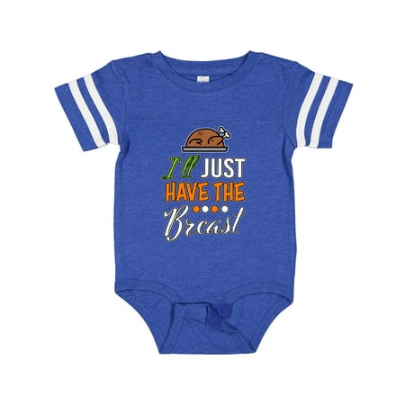

Inktastic I ll Just Have the Breast with Turkey Illusration Gift Baby Boy or Baby Girl Bodysuit