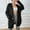 Black G, variant on Oversized Fold Over Sleeve Open Front Cardigan with Pocket Solid Color Knitted Pocket Cardigan Sweater Loose Knit Cardigan Jacket (S-3XL,Khaki)