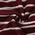 thumbnail image 5 of Camisa Elvqul Hombre Rojo con Estampado de Rayas Manga Corta Casual Cuello Redondo, 5 of 5