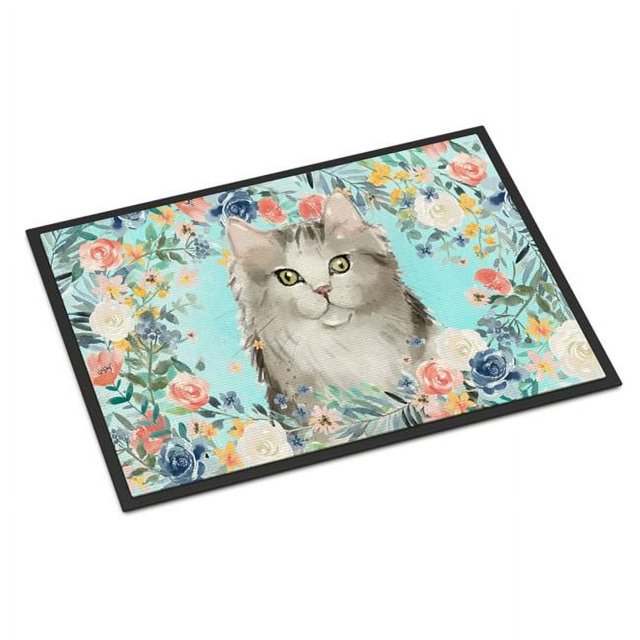 Carolines Treasures CK3395JMAT 24 x 36 in. Ragamuffin Spring Flowers Indoor or Outdoor Mat
