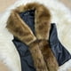 thumbnail image 4 of Chaquetas y abrigos casuales sin mangas y sin capucha para mujer, de mezcla de lana, de moda, de vendaje liso, sin mangas, abrigo cálido de invierno, abrigo para mujer, 4 of 8