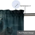 thumbnail image 5 of Fantasy Wolf Curtain Valances for Kitchen Windows Wild Animal Themed Wolves Rod Pocket Valances for Bedroom Living Room Dining Room 54 by 18 in, 1 Panel, 5 of 6