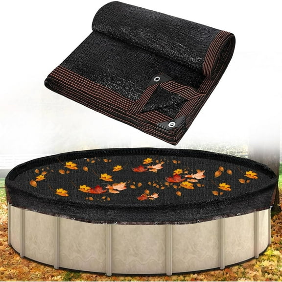 30 ft Round Leaf Net Pool Covers for Above Ground Pool - Winter Cover Mesh Cover，Mesh Swimming Pool Cover ，Pool Safety Net Fits 30FT Above Ground Pools, Keeps Leaves Out of Your Pool