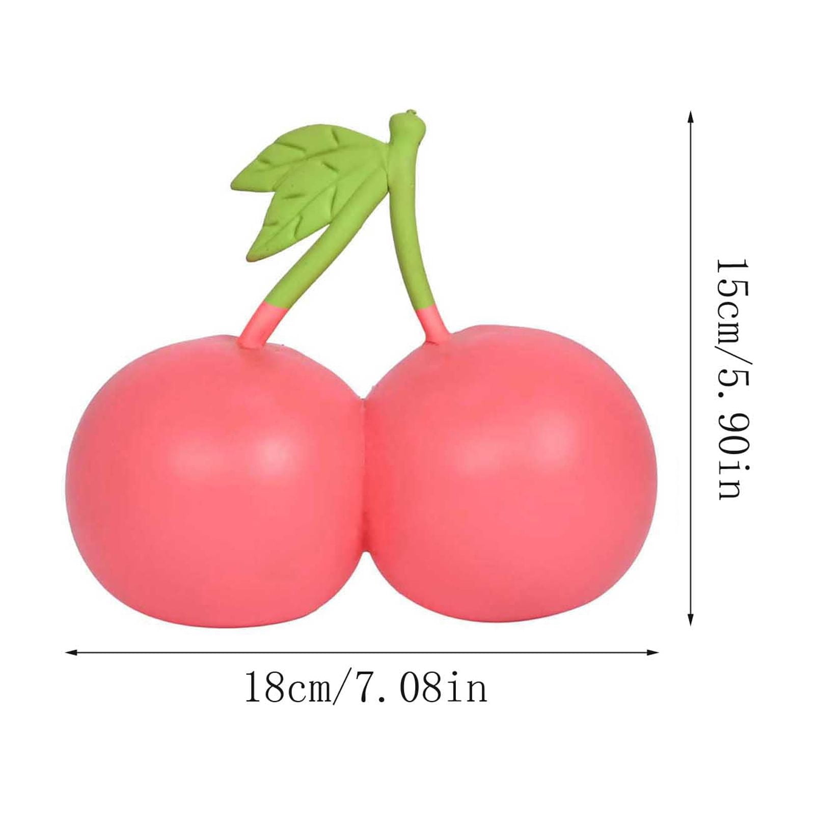 Giant Cherry Squishy,6.3 inch Jumbo Cherry Squishies Stress Balls, Silent Slow Rising Gem Cherry Shape Squeeze Sugar Balls,Anxiety Relief Gifts for Children