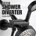 thumbnail image 2 of Brass Shower Arm Diverter for Handheld Shower Heads with 2-Way Diverter, Matte Black Finish, 2 of 4