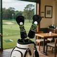 thumbnail image 4 of Yuyamidu Golf Ball Golf Club Head Covers for Men Women Black Golf Accessories PU Leather for Woods and Driver Fairway Hybrids, 4 of 7