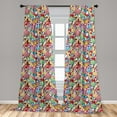 thumbnail image 5 of Ambesonne Candy Cane Curtains, Bonbons Lollipops, Pair of 28"x95", Multicolor, 5 of 5