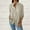Beige, variant on Qulqfy Womens Cotton Shirts Rolled Sleeve Long Sleeve Henley Shirts Fall V Neck Women Green Tops L