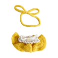 thumbnail image 2 of Muñeco de Peluche perfecl vestido tejido amarillo, Accesorios para Fotos DIY, disfraces de Juego de Imitación con Diadema, Haz tus Propias muñecas para muñecas de 6,6, 2 of 8