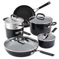 thumbnail image 1 of KitchenAid Hard Anodized Nonstick Cookware/Pots and Pans Set, 10 Piece, Matte Black, 1 of 11