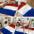 thumbnail image 5 of Red Blue White Striped Area Rugs 3'x5', Small Throw Rugs for Living Room Bedroom, Modern Abstract Art Stripes Farmhouse Indoor Outdoor Rug Non-Slip Low Pile Carpet Runner Reversible Floor Mats, 5 of 8