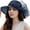 Dark Navy-bowknot, variant on Women Organza Derby Sun Hat,Kentucky Fascinator Cocktail Tea Party Hat Flower Church Wedding Bridal Straw Caps