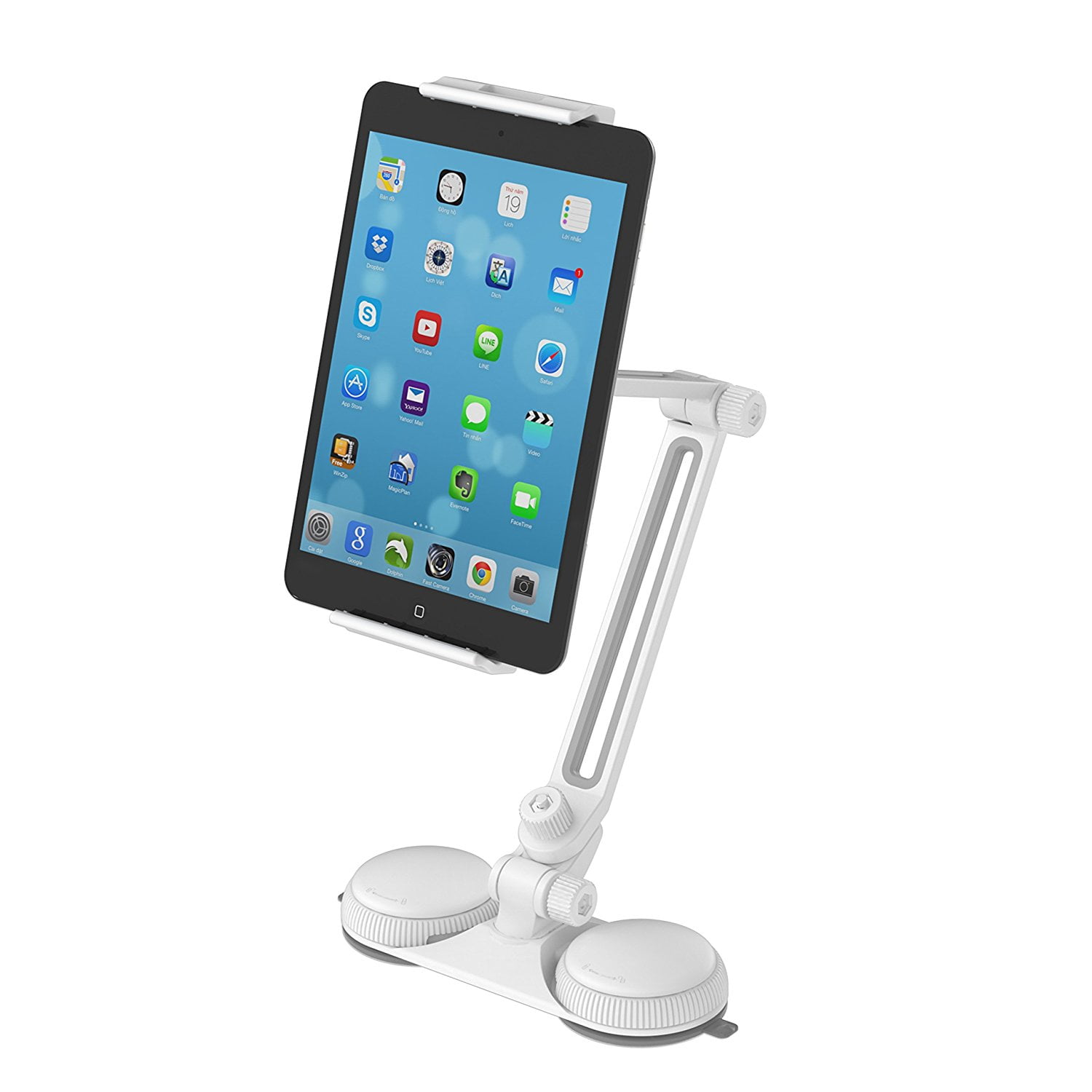 SABRENT Adjustable Stand Suction Cups Holder for iPad and Tablets up to 8" (CMIPDH)