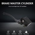 thumbnail image 2 of 7/8" Brake Master Cylinder for Honda TRX 250 300 350 450 FourTrax Rancher Foreman Rincon Recon Sportrax Front Right Brake Lever Replacement Black Honda Master Cylinder Black Honda Master Cylinder, 2 of 5