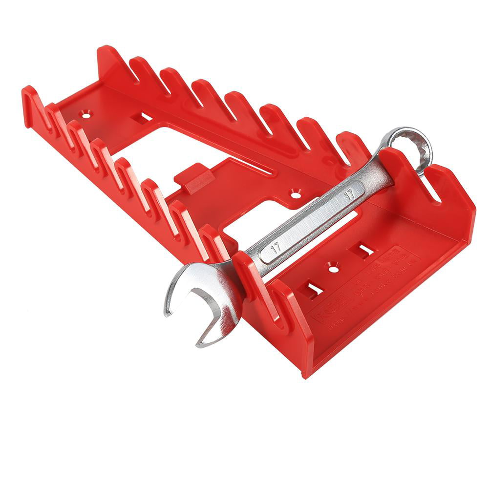 9 Slot Red Wrench Rack Standard Organizer Holder Storage Tool Wrenches Keeper 