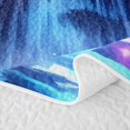 thumbnail image 5 of Homewish Blue Galaxy Twin Quilt Set for Kids Girls, Stars Moon Waterfall Twin Coverlet Set, 2-Piece 1 Bedspread and 1 Pillowcase, 5 of 7