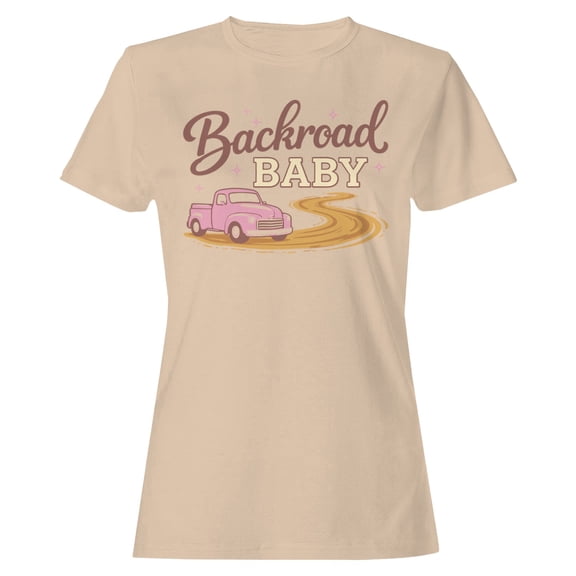 Backroad Baby Pink Vintage Women's T-shirt - Natural
