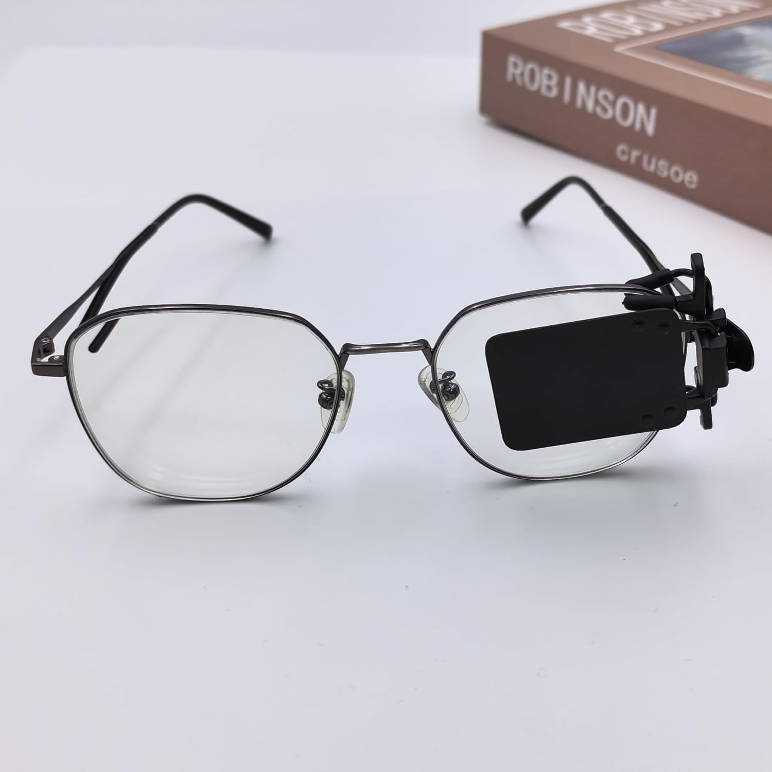 ABCISI 2 Packs International Standard Shooting Glasses Blinders Occluder Clip Patch, Goggles Blocking Piece Eyecups Archery Blinds, 1.18*1.57in