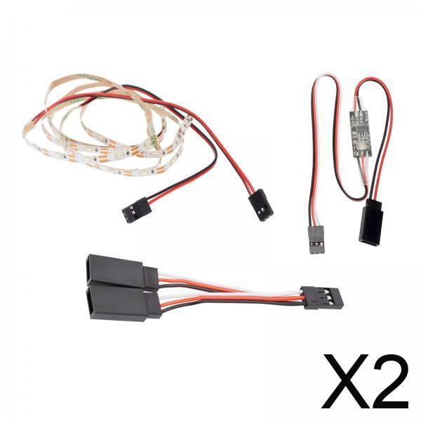 Tira,rc ala voladora luces led lámpara de avión,RC coche avión helicóptero lámpara intermitente,Tira de lámpara LED con control remoto,RC Avión de ala fija luces led voladoras