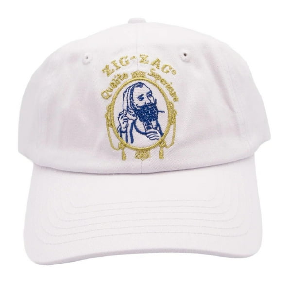 Gorro ZIG-ZAG blanco con logotipo, diseño clásico, algodón, talla única